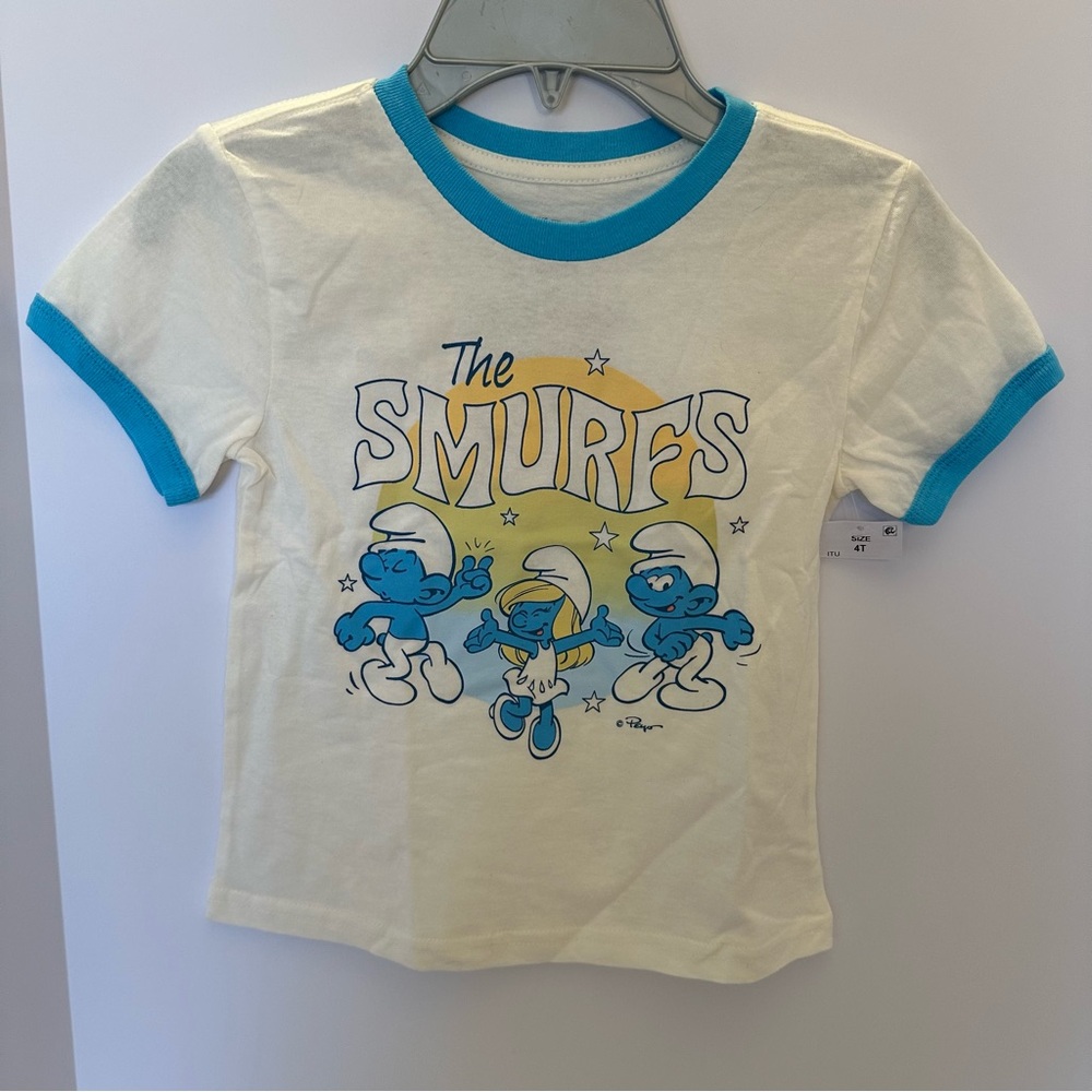 Toddler Smurfs Shirt Size 4T NEW